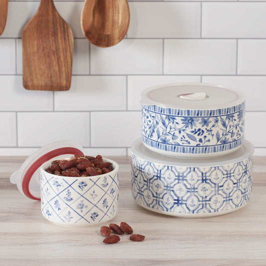 Primitives by Kathy-Blue Florals Server Set