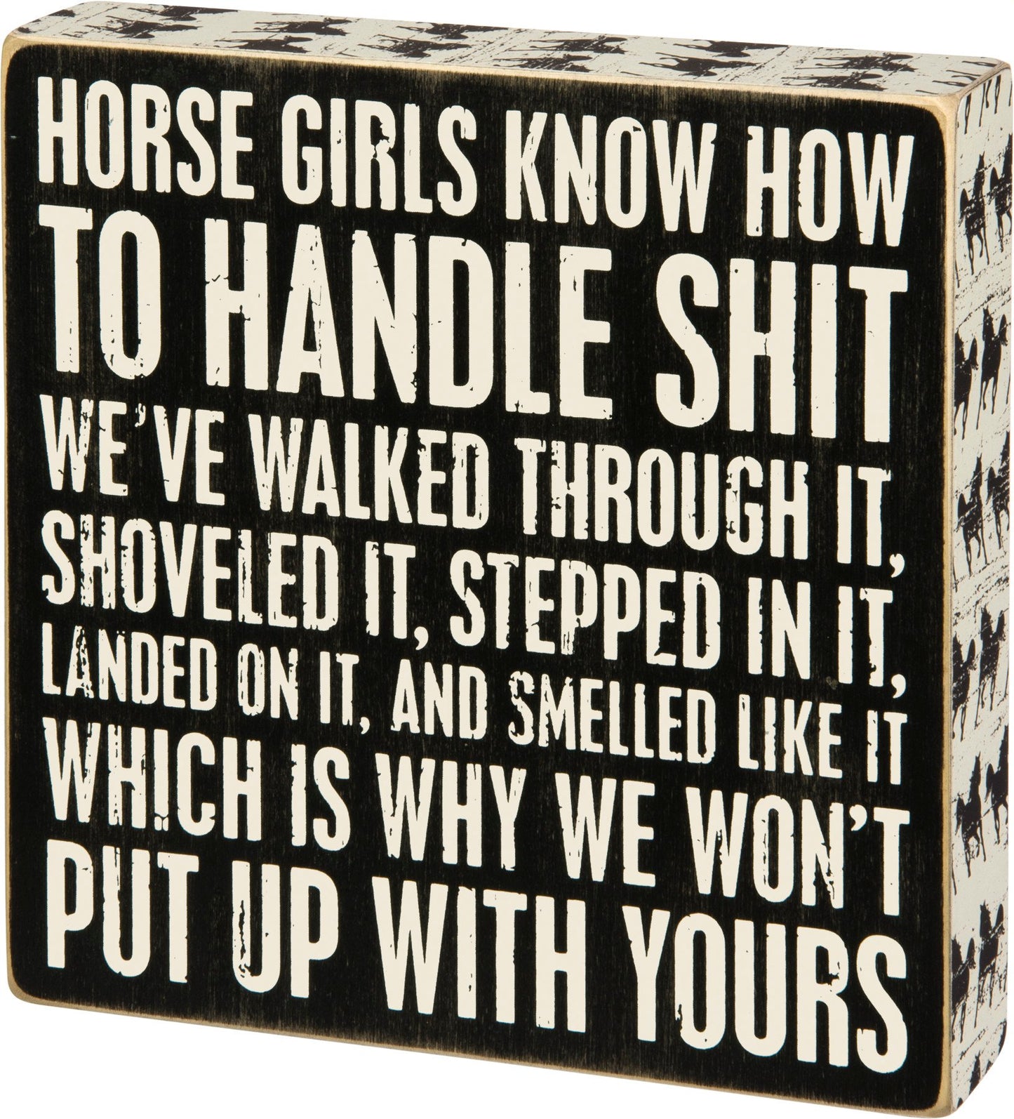 Primitives by Kathy- Horse Girls Box Sign