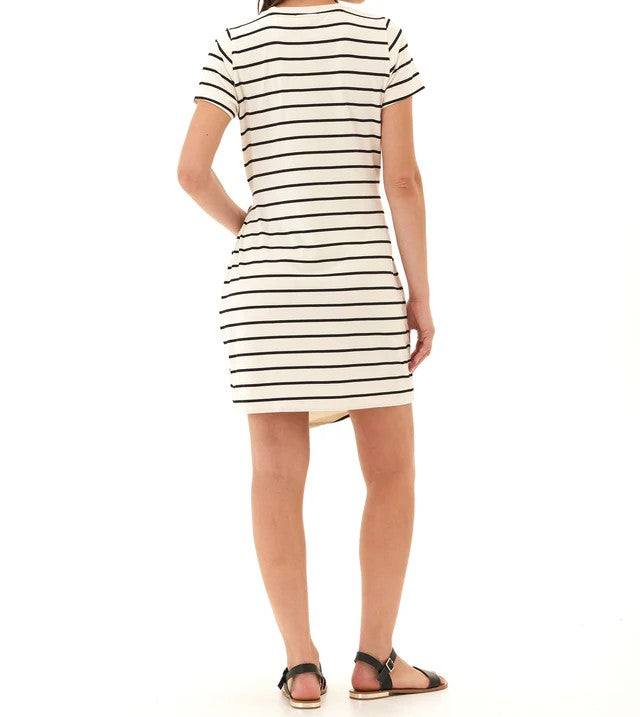 Threads 4 Thought-Women's Valerie Caribbean Stripe Eco Jersey Knotted Dress
