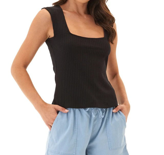 Threads 4 Thought-Women's Leah Organic Rib Square Neck Tank