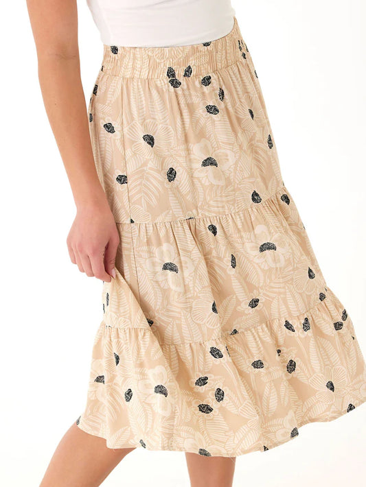 Threads 4 Thought-Women's Kathleen Printed Woven Midi Skirt