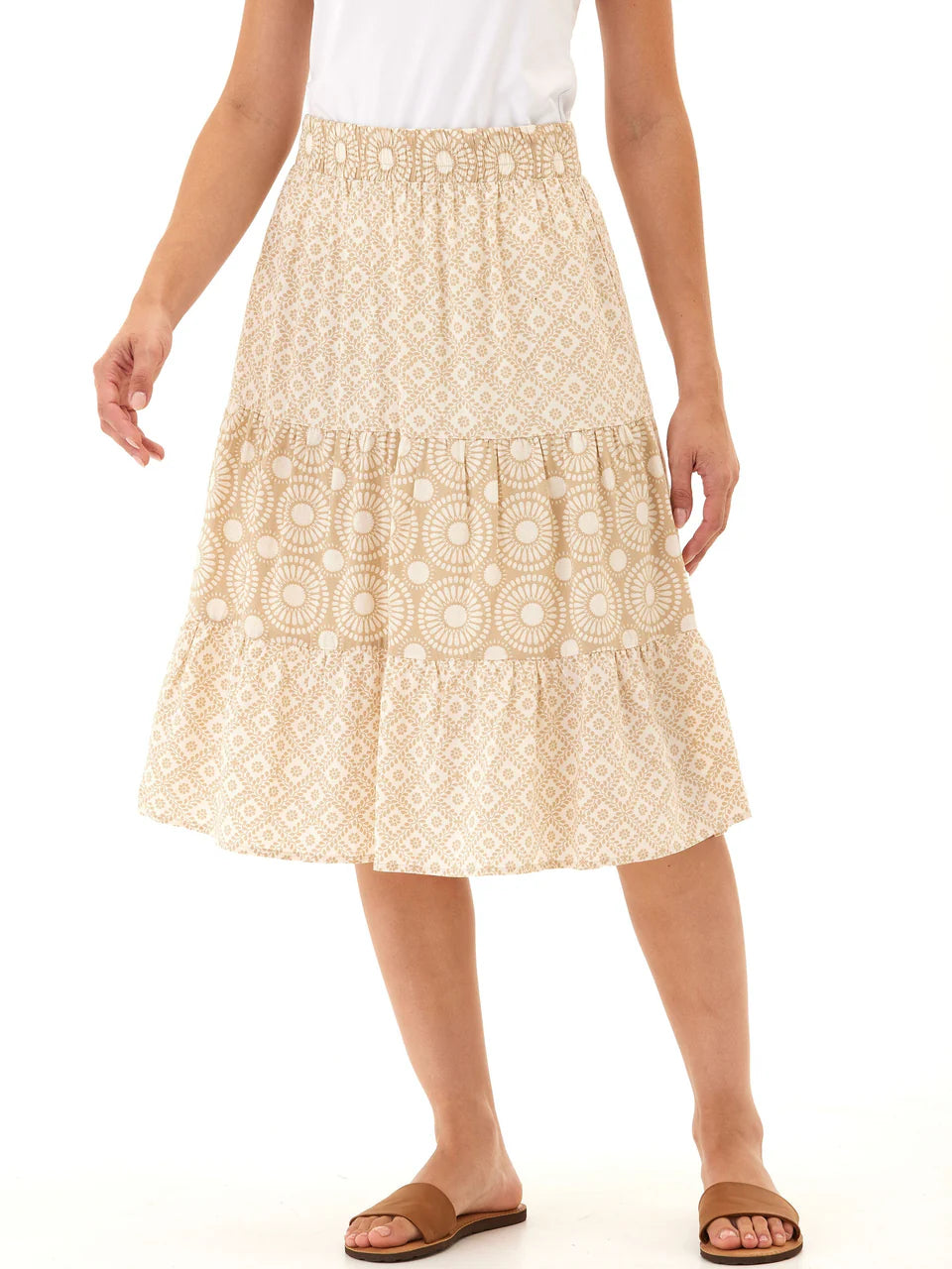 Threads 4 Thought-Women's Kathleen Printed Woven Midi Skirt