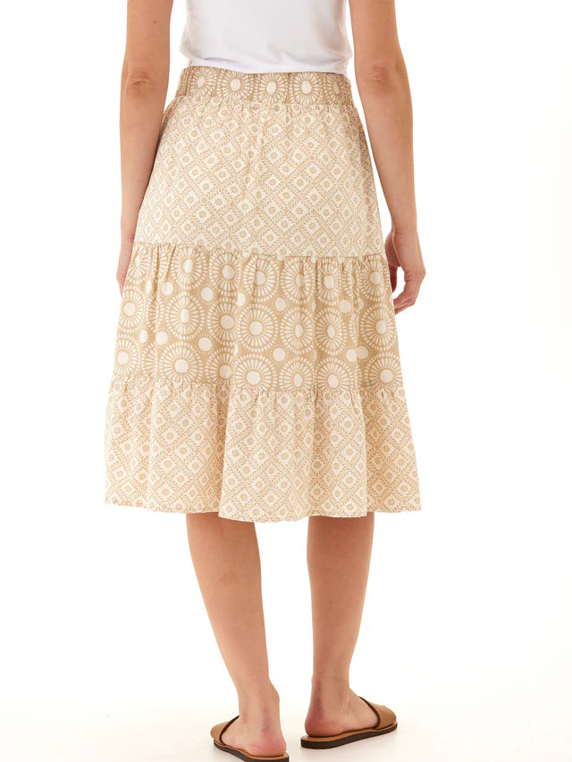 Threads 4 Thought-Women's Kathleen Printed Woven Midi Skirt