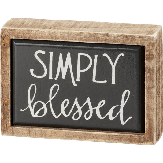 Primitives by Kathy-Simply Blessed Box Sign Mini
