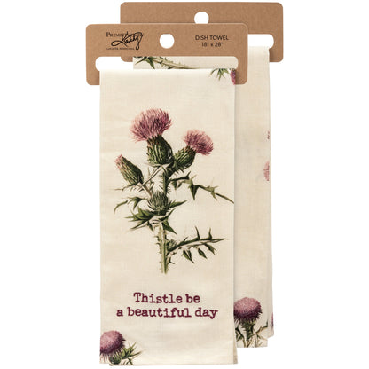 Primitives by Kathy- Thistle Be A Beautiful Day Kitchen Towel
