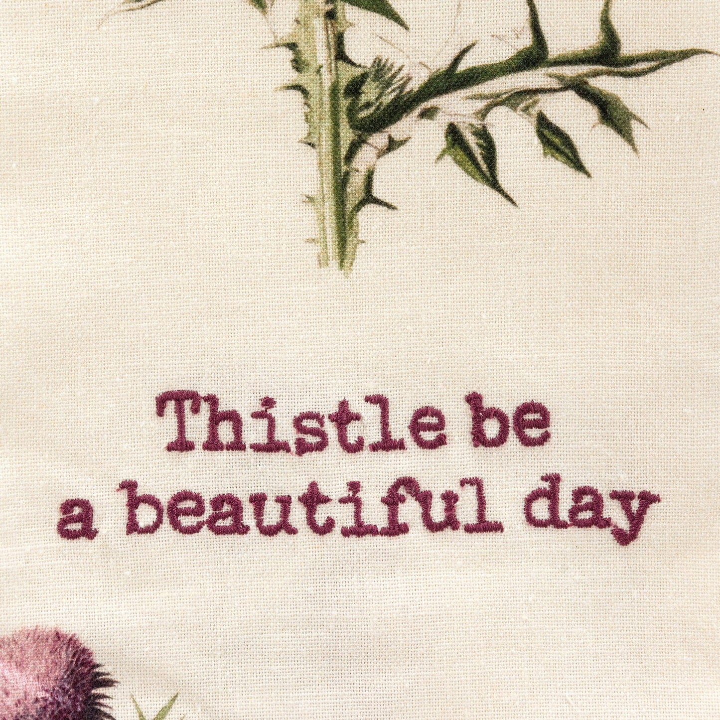 Primitives by Kathy- Thistle Be A Beautiful Day Kitchen Towel