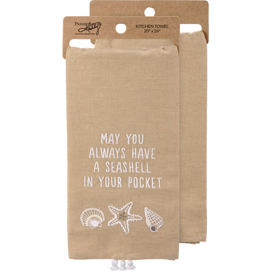 Primitives by Kathy-A Seashell In Your Pocket Kitchen Towel