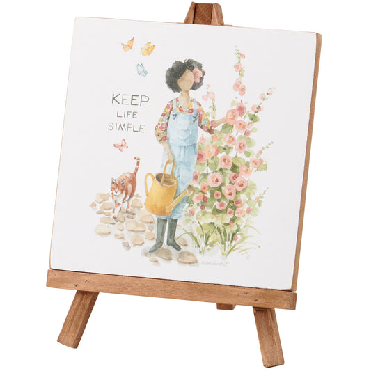 Primitives by Kathy-Decorative Easel Sign - Keep Life Simple