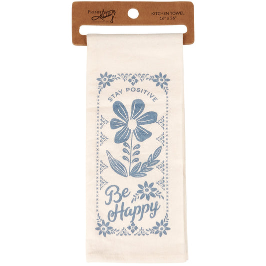 Primitives by Kathy-Be Happy Kitchen Towel