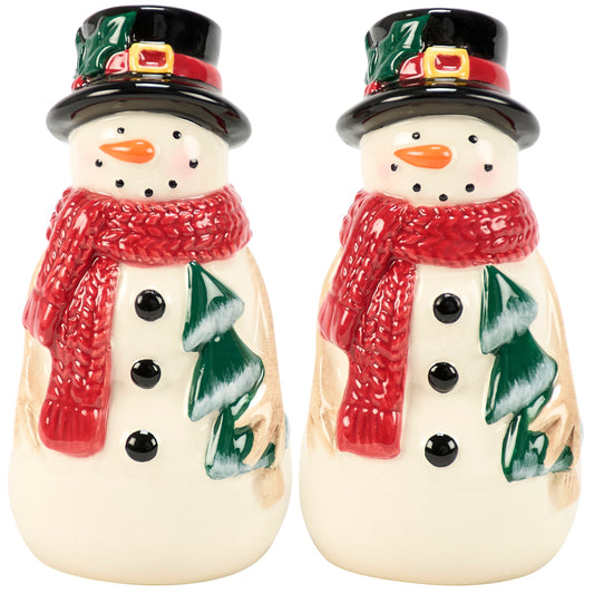 Primitives by Kathy-Happy Snowmen Salt & Pepper Set