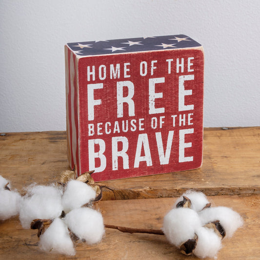 Primitives by Kathy-Home Of The Free Box Sign