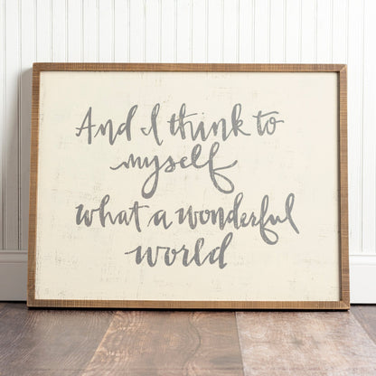 Primitives by Kathy-  Think To Myself What A Wonderful Inset Box Sign