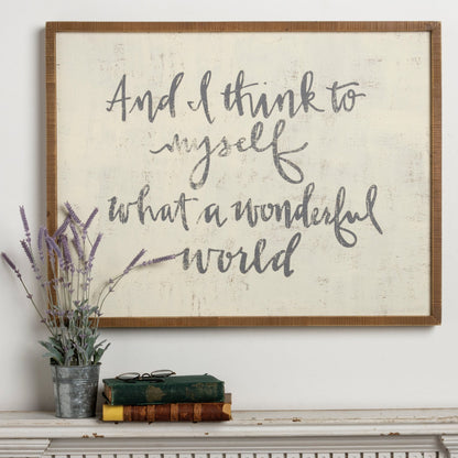 Primitives by Kathy-  Think To Myself What A Wonderful Inset Box Sign