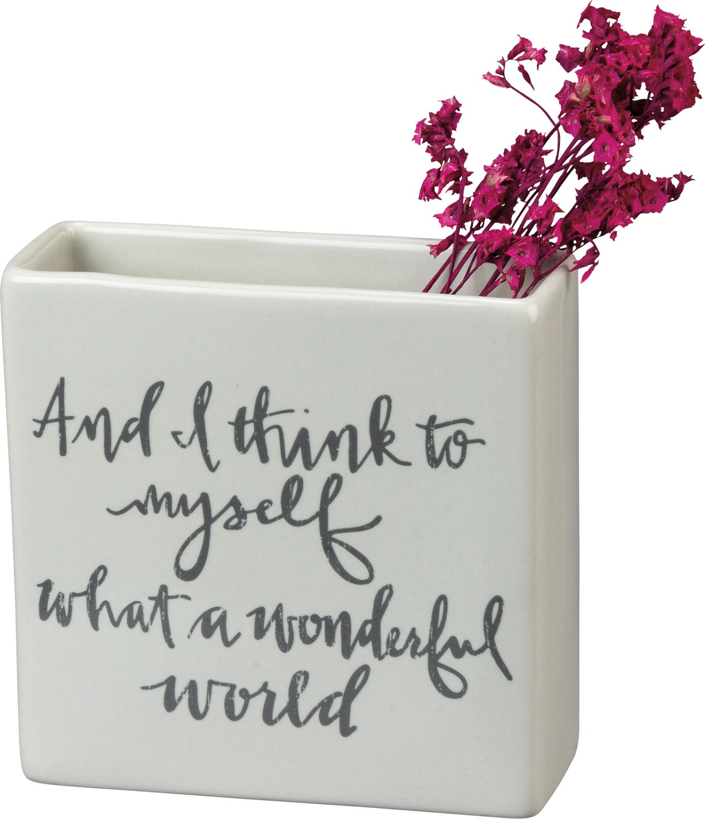 Primitives by Kathy-  Think To Myself What A Wonderful Square Vase