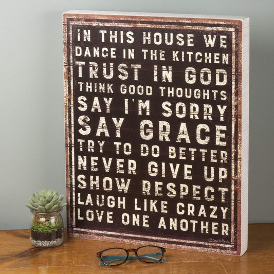 Primitives by Kathy-  Dance in The Kitchen Box Sign